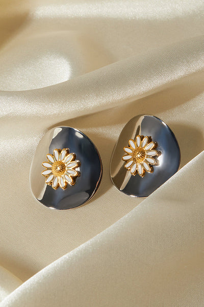 Fashionable Daisy Disc Earrings