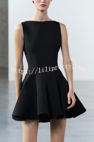 Ultimate Classic Wide Collar Princess Line Swing Mini Dress