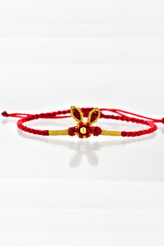 Lucky Rabbit Red Hand-woven Necklace