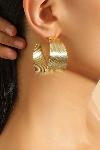 Exaggerated C-shaped Vintage Earrings