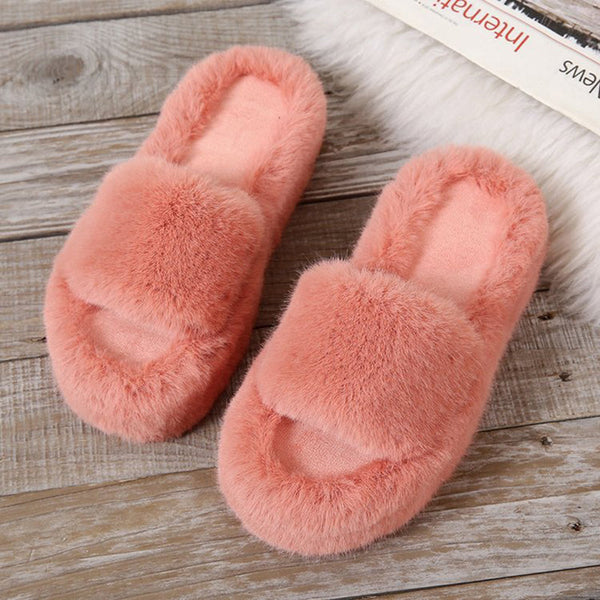 Casual Thick Sole Juwai Plush Slippers