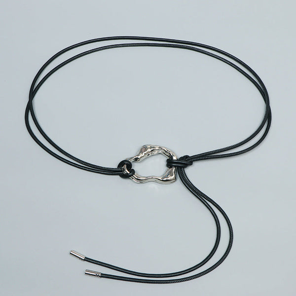 Simple and Versatile Leather Waist Rope