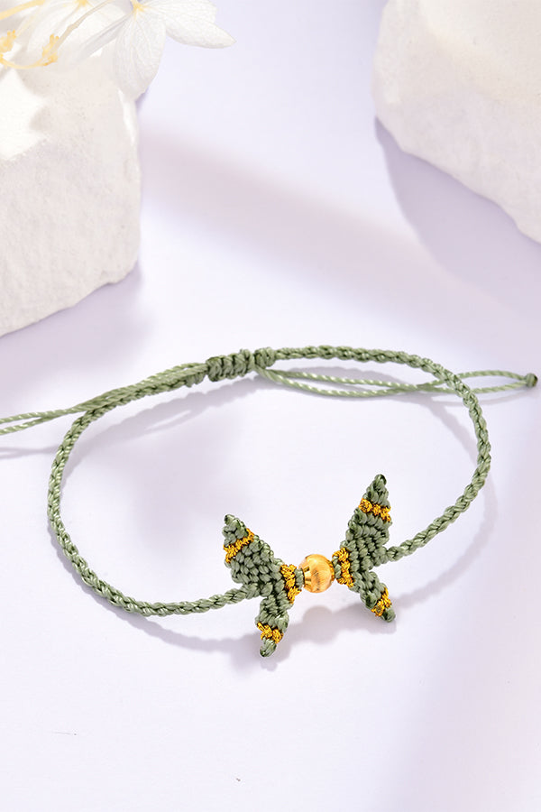 Green Handmade Butterfly Bracelet