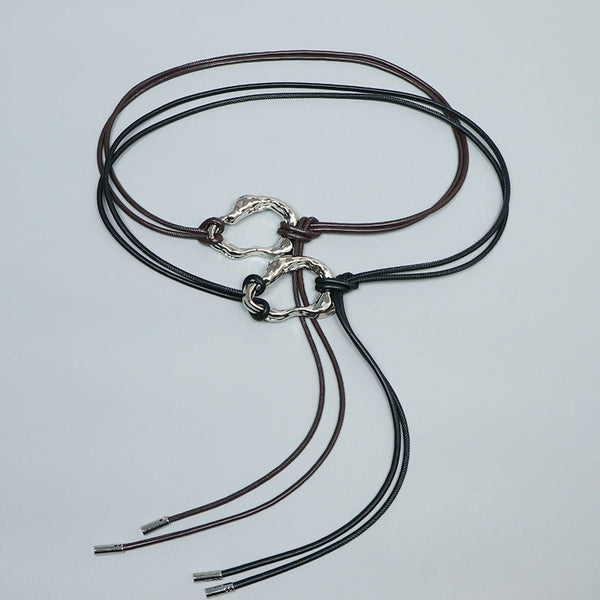 Simple and Versatile Leather Waist Rope