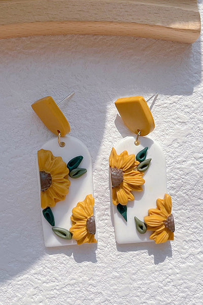 Fresh Floral Handmade Clay Earrings