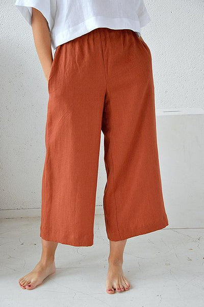 Pockets Linen Loose Pants - girlyrose.com