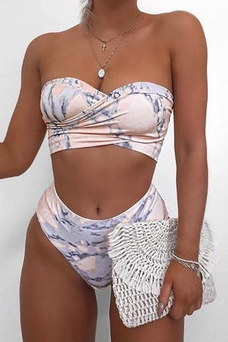 Wrap High Waisted Bikini - girlyrose.com