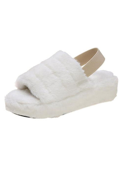 Fuzzy Platform Sandals