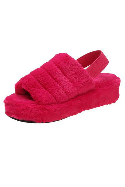 Fuzzy Platform Sandals