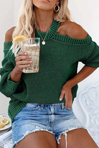 Cold Shoulder Knit Sweater