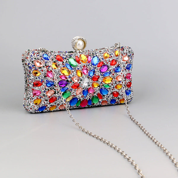 Casual Patchwork Chains Rhinestone Bags