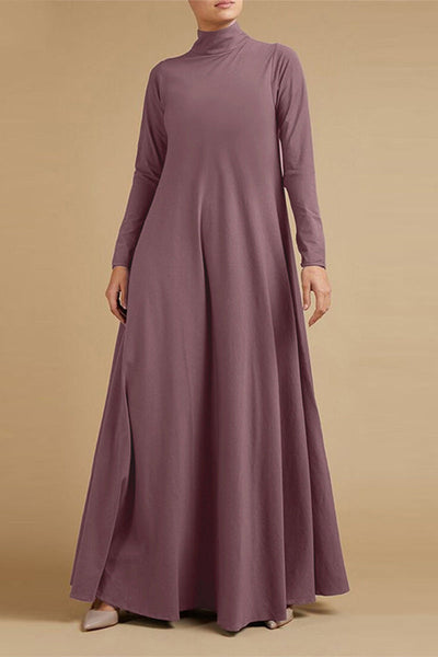 Casual Elegant Solid Turtleneck Long Sleeve Dresses(5 Colors)