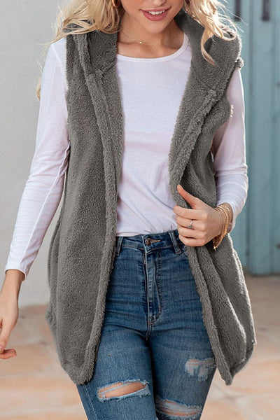 Casual Simplicity Solid Patchwork Pocket Hooded Collar Tops