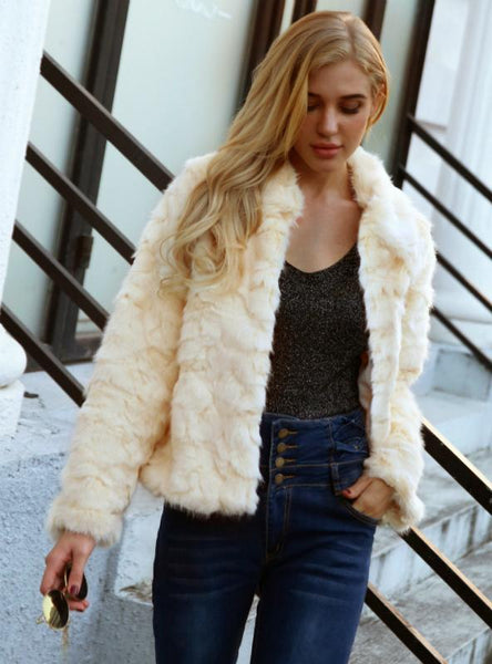 Women Fox Haired Short Coat Imitating Fur Coat