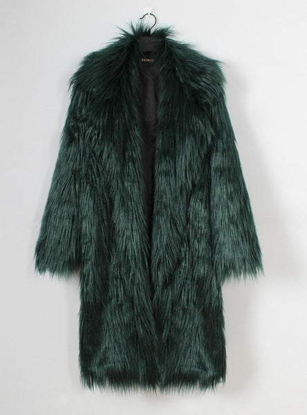 Suit Collar Coat Faux Fur Coat Coat