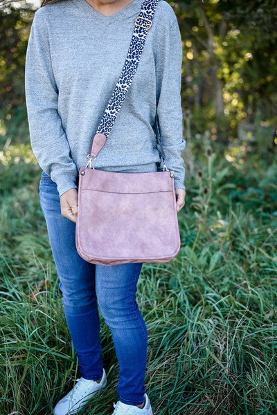 Leopard Strap Crossbody Purse