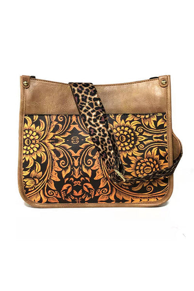 Leopard Strap Crossbody Purse