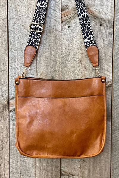 Leopard Strap Crossbody Purse