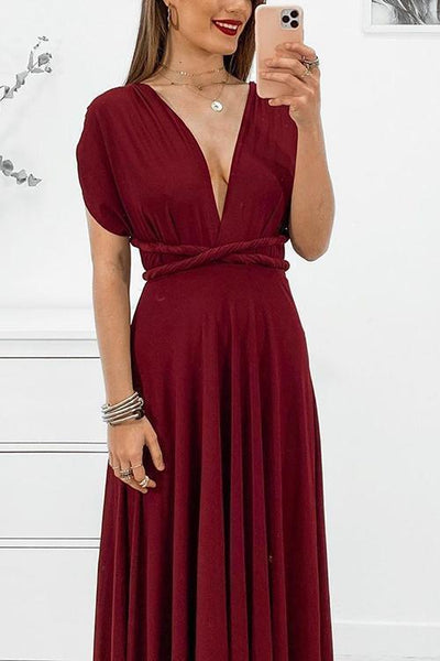 Cross Backless Sleeveless Maxi Dress - girlyrose.com