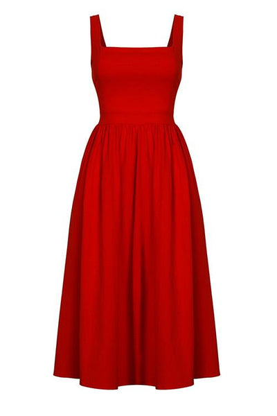 Square Neck Slip Maxi Dress - girlyrose.com