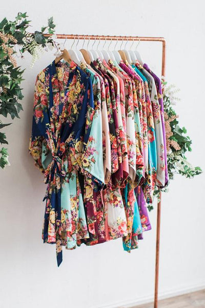 Floral Print Belted Robe