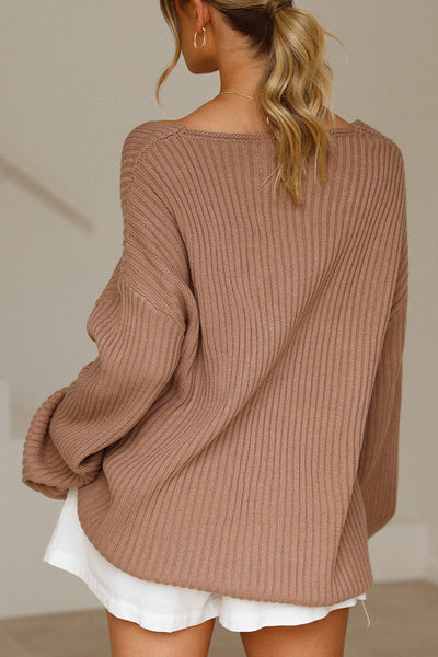 Cross Tie V Neck Sweater