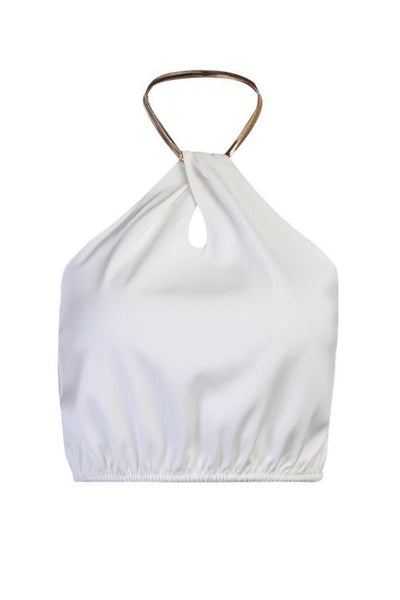 Chians Halter Neck Crop Top