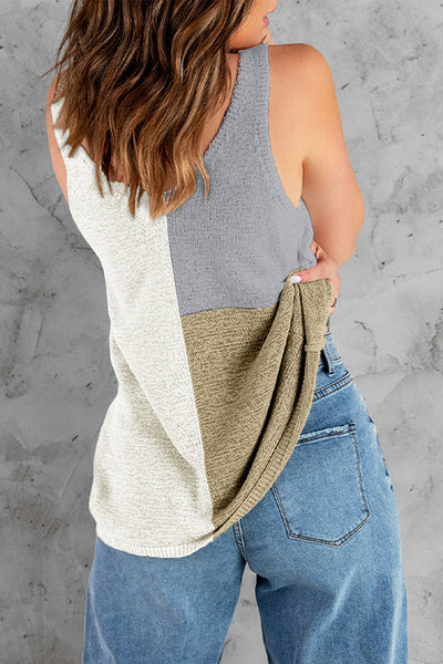 Color Block Sweater Tank