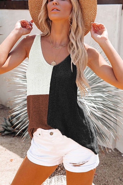 Color Block Sweater Tank