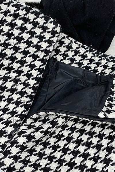 Houndstooth Mini Skirt - girlyrose.com