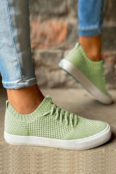 Knit Elastic Band Sneakers