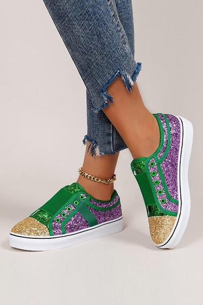 Green & Gold Glitter Sneaker