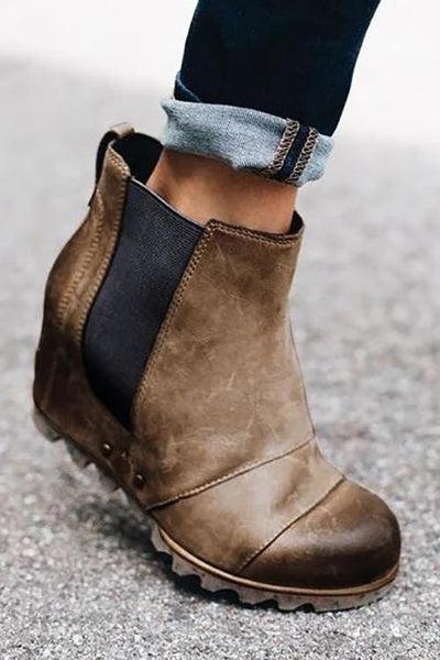 Vintage Wedge Non Shell Boots - girlyrose.com