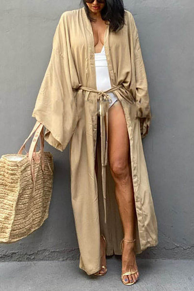 Oversized Bleted Kimono Robe