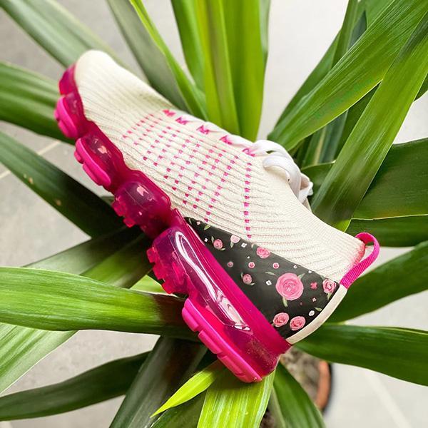 Lydiashoes Air Flower Woven Fashion Sneakers