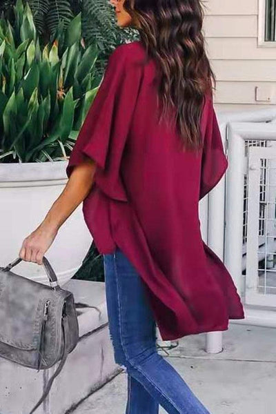 Lilipretty V-neck Loose Raglan Top