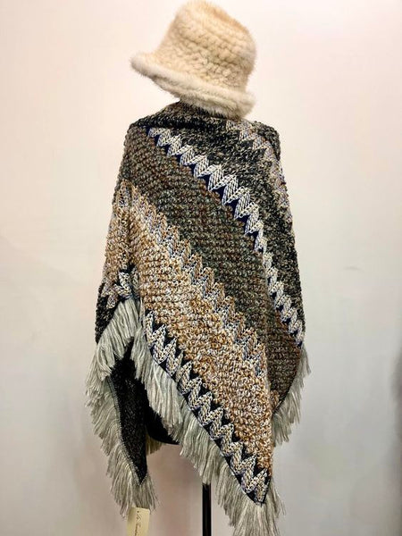 In Your Eyes Ethnic Knit Poncho