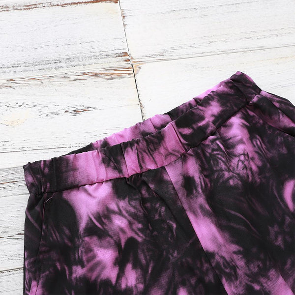 High waist printed slim pants