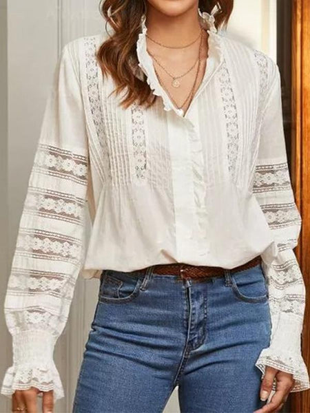 White elegance single-breasted shirt