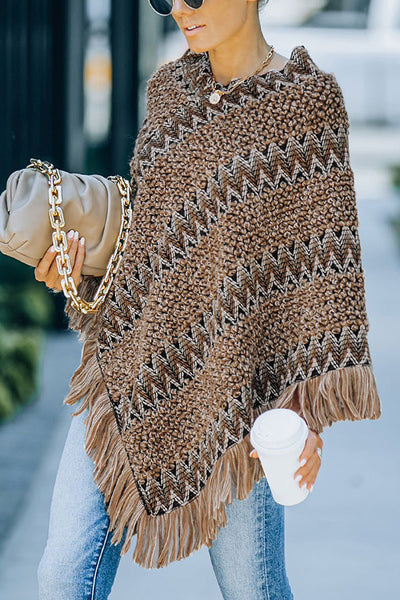 In Your Eyes Ethnic Knit Poncho